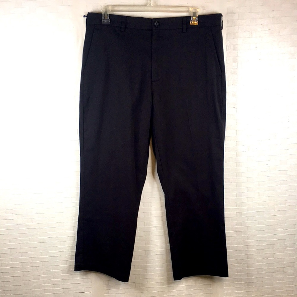Croft & Barrow Pants Khaki Stretch Easy Care Flat 38x29 (39” Waist) Black *L1